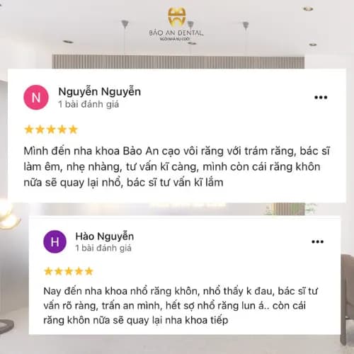 Cảm nhận khách hàng chia sẻ về Bảo An Dental